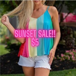 Rainbow flair flowing tank